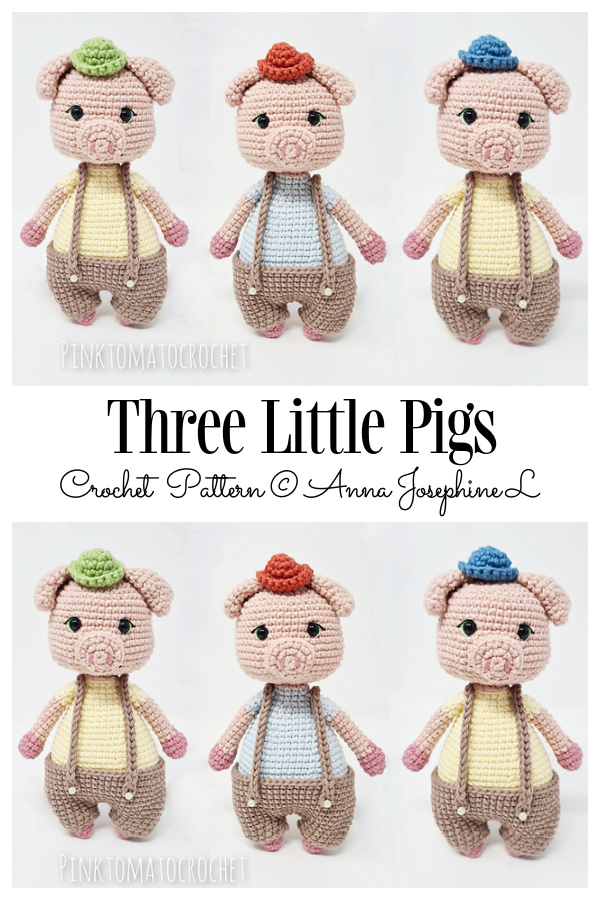 Crochet Three Little Pigs Amigurumi Patterns 
