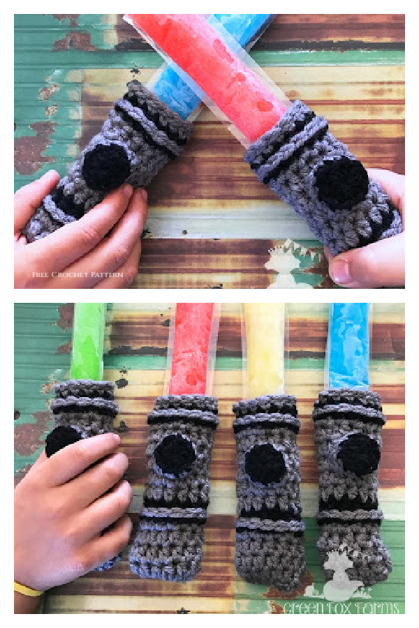 Light Saber Popsicle Holder Free Crochet Patterns