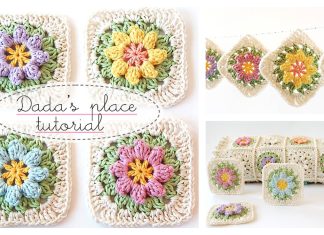 Primavera Flowers Granny Square Blanket Free Crochet Pattern Primavera Flowers Granny Square Blanket Free Crochet Pattern