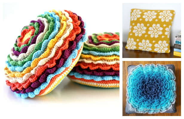 Blooming Flower Cushion Free Crochet Patterns + Video