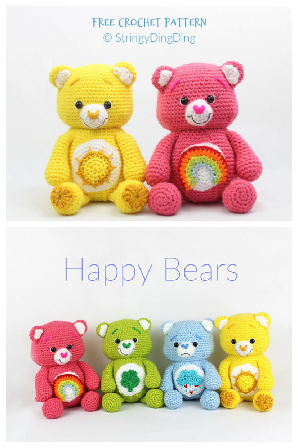 Crochet Happy Bears Amigurumi Free Patterns