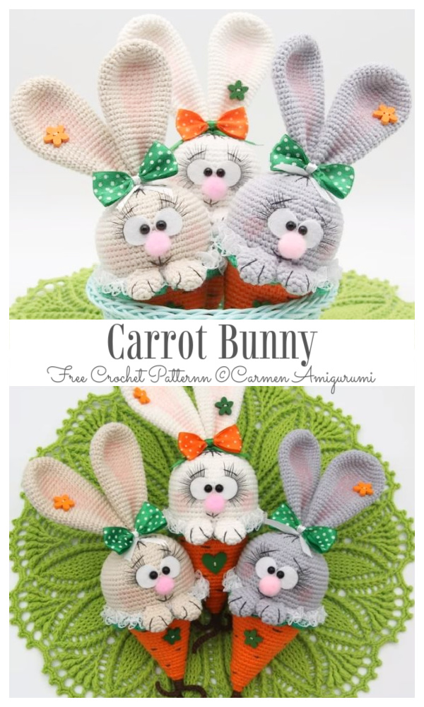 Crochet Carrot Bunny Amigurumi Free Patterns