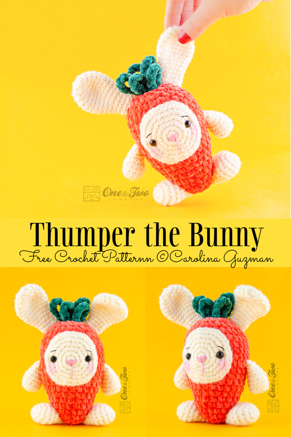 Amigurumi Thumper the Carrot Bunny Free Crochet Patterns
