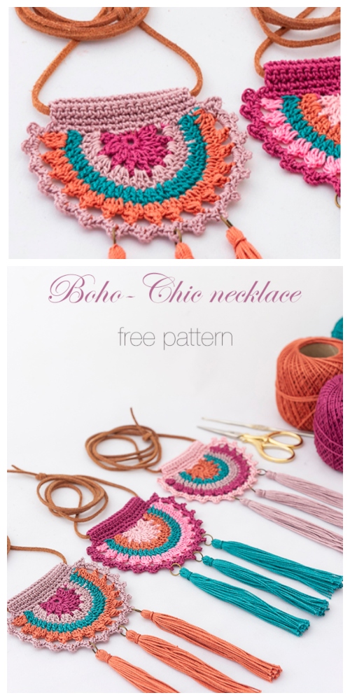 Boho Summer Necklace Free Crochet Patterns