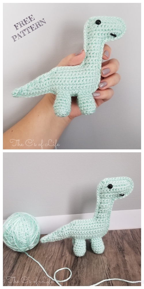 Crochet Mini Brachiosaurus Dinosaur Amigurumi Free Patterns