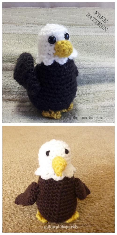Crochet Bald Eagle Amigurumi Free Patterns