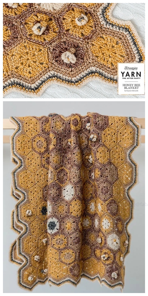 Crochet Honey Bee Baby Blanket Crochet Pattern