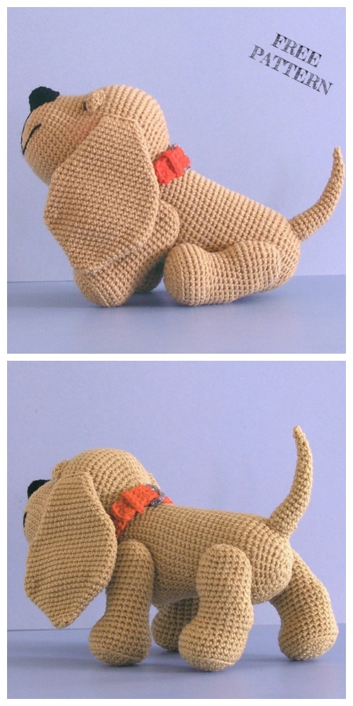 Crochet Hound Dog Amigurumi Free Pattern