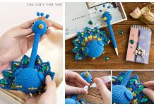 Crochet Animal Pen Amigurumi Free Patterns + Video Crochet Peacock Pen Amigurumi Free Pattern + Video