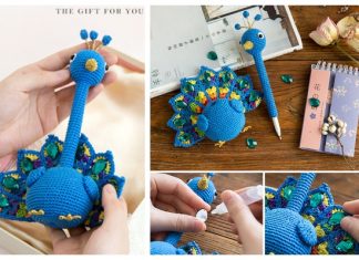 Crochet Animal Pen Amigurumi Free Patterns + Video Crochet Peacock Pen Amigurumi Free Pattern + Video