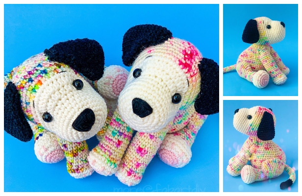 Crochet Rainbow Puppy Dog Amigurumi Free Patterns