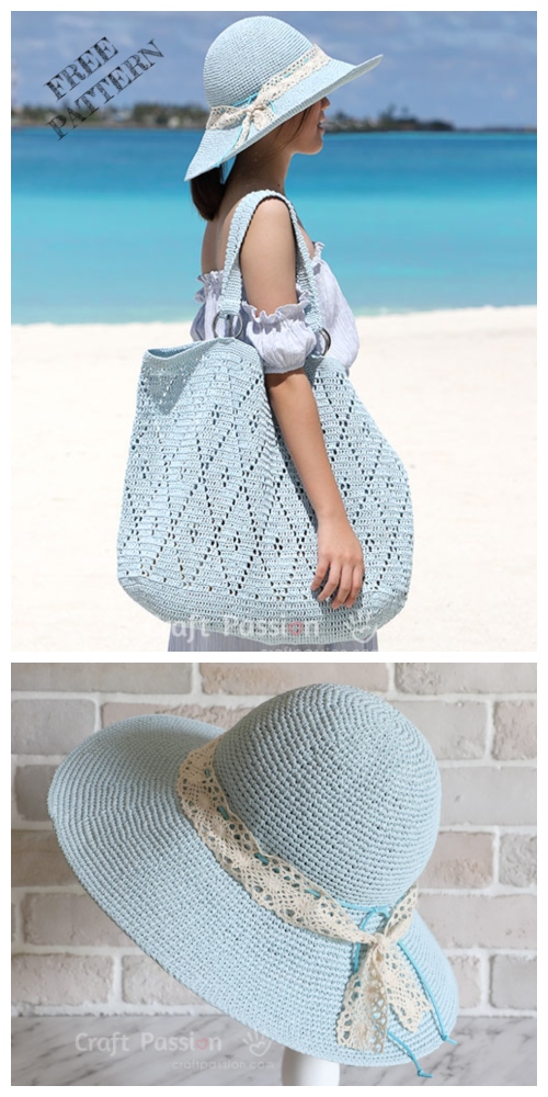 crochet wide brim sun hat pattern