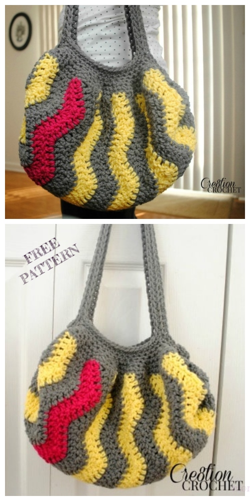 Crochet Vertical Chevron Bag Free Crochet Pattern