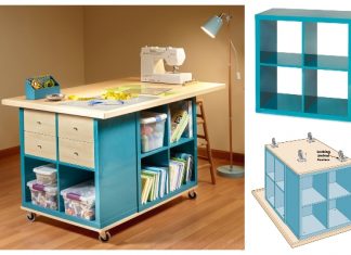 Ikea Kallax Cube Craft Table DIY Tutorial Ikea Kallax Cube Craft Table DIY Tutorial