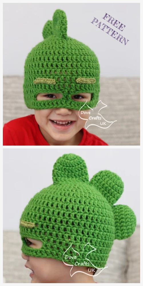 Crochet Gekko PJ Mask Hat Free Crochet Patterns