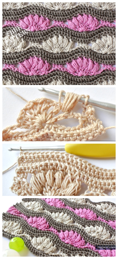 Crochet Puff Shell Stitch Free Crochet Pattern