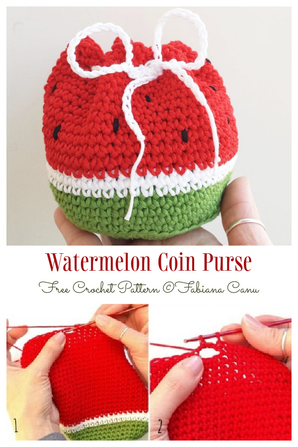 Watermelon Coin Purse Free Crochet Patterns