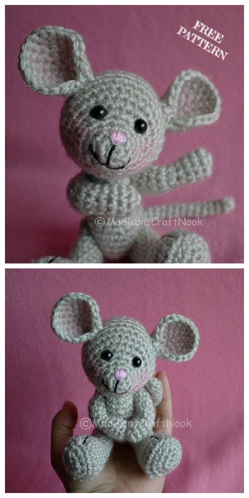 Crochet Pocket Mouse Amigurumi Free Patterns