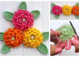 Loop Flower Free Crochet Patterns + Video Crochet Loop Flower Free Crochet Patterns + Video