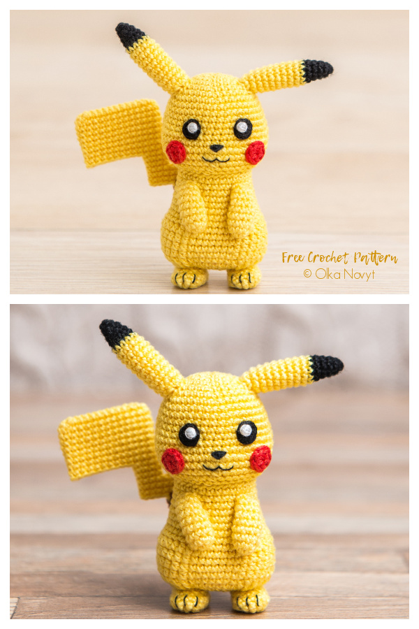 Crochet Pikachu from Pokemon Amigurumi Free Patterns