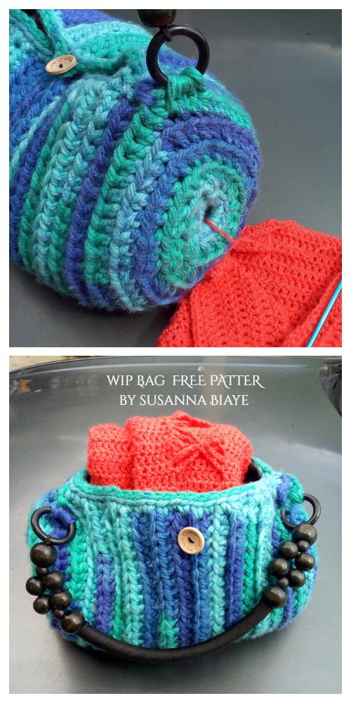 The Yarn Buddy WIP Bag Free Crochet Pattern 