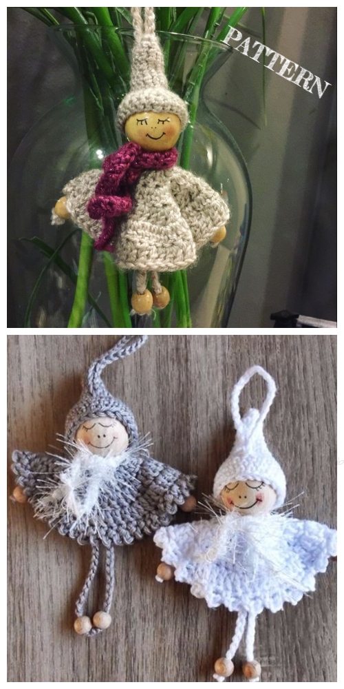 Crochet Bead Angel Ornament Free Crochet Pattern