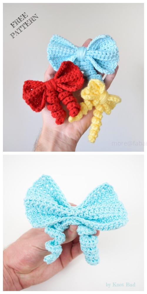 Crochet Curly Bow Free Crochet Pattern