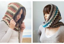 Granny Stitch Hooded Cowl Free Crochet Patterns Granny Stitch Hooded Cowl Free Crochet Patterns