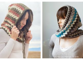 Granny Stitch Hooded Cowl Free Crochet Patterns Granny Stitch Hooded Cowl Free Crochet Patterns