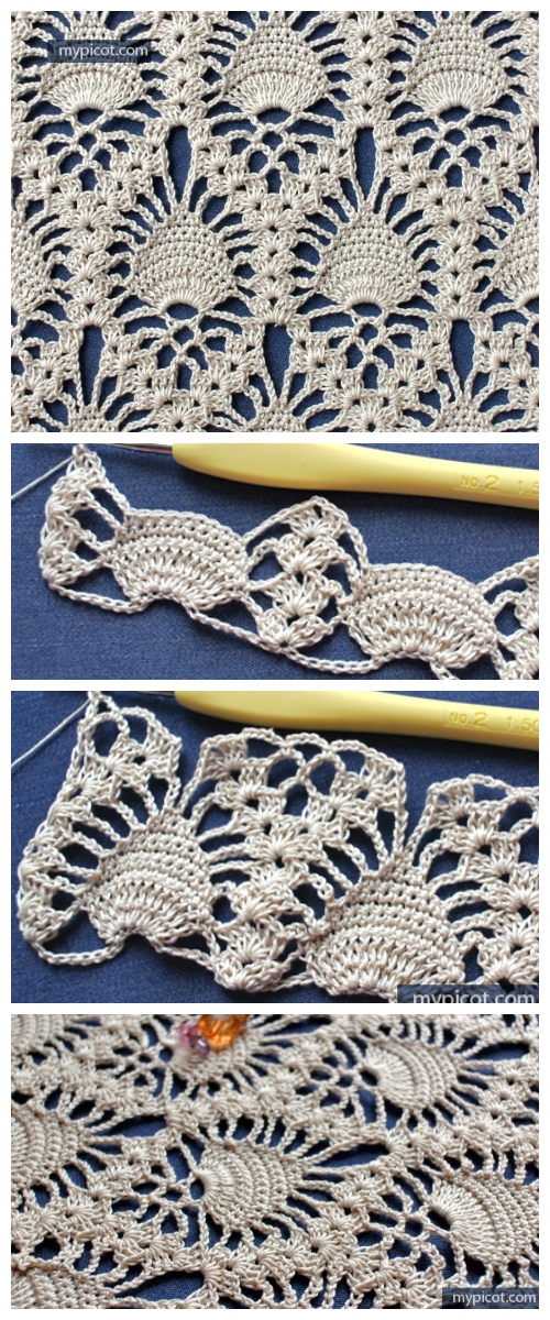 Crochet Lace Pineapple Stitch Free Crochet Pattern