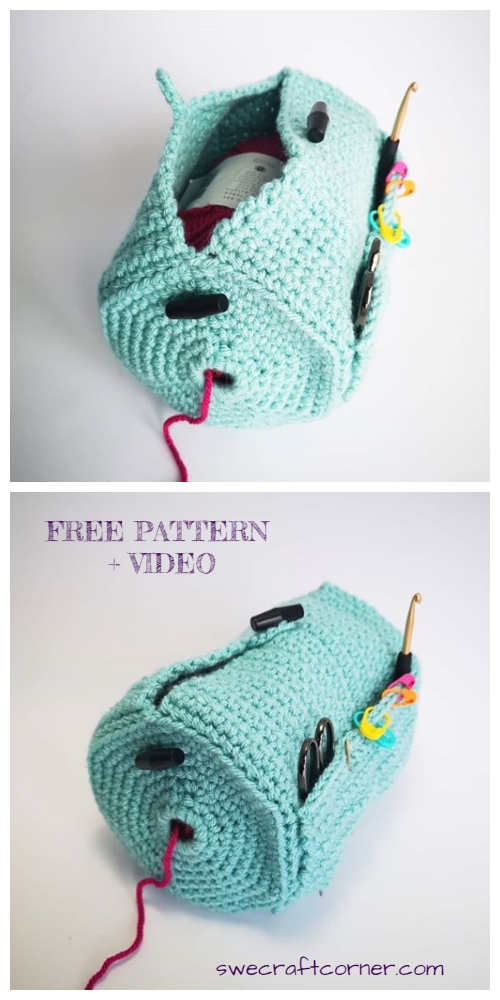 Crochet The Yarn Buddy Bag Free Crochet Pattern + Video