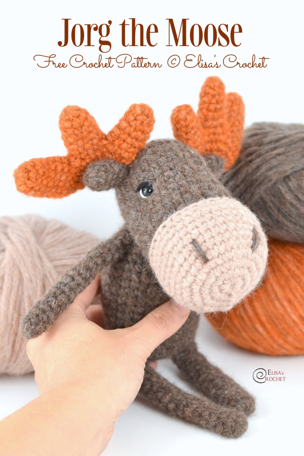 Crochet Jorg the Moose Amigurumi Free Pattern