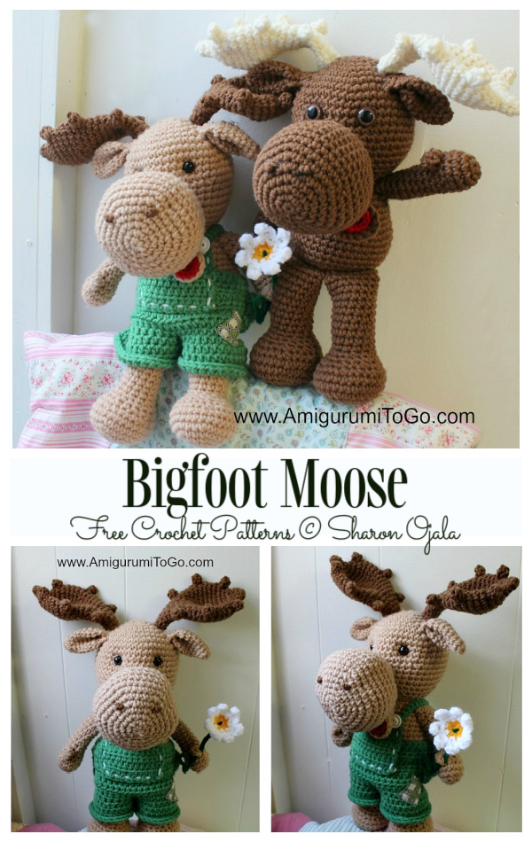 Crochet Bigfoot Moose Amigurumi Free Patterns 