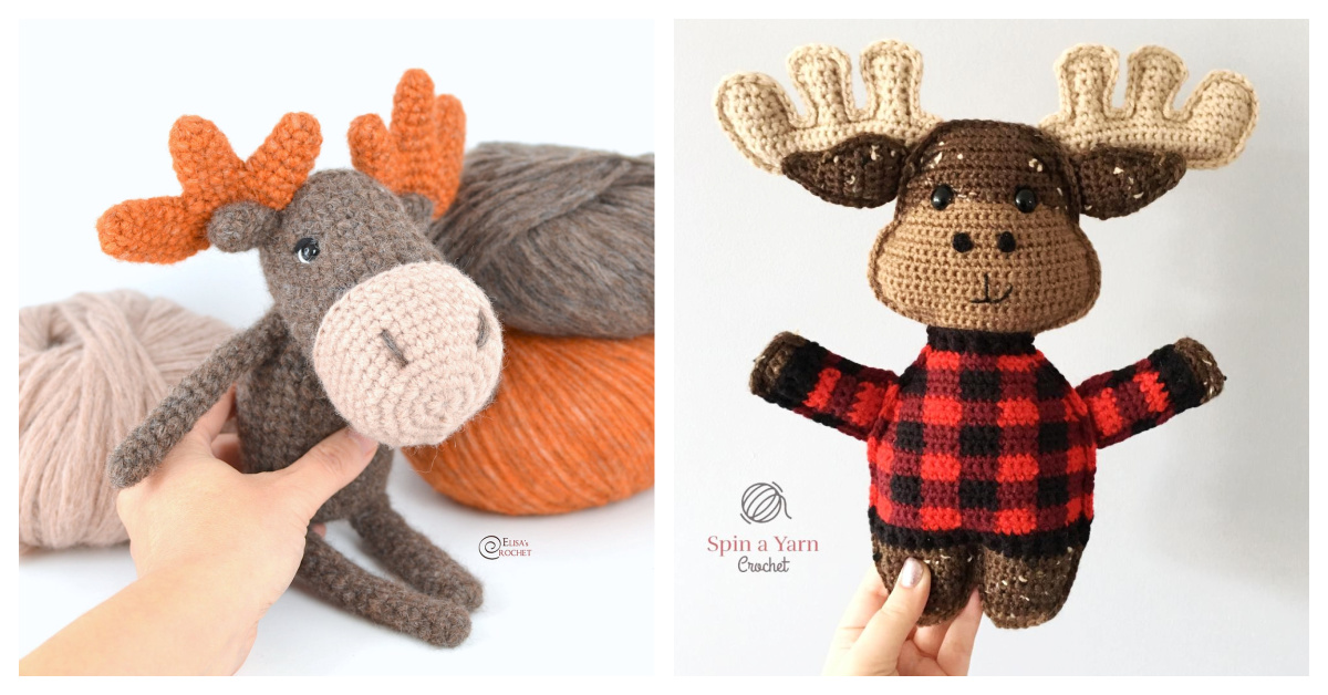 Crochet Moose Amigurumi Free Patterns & Paid