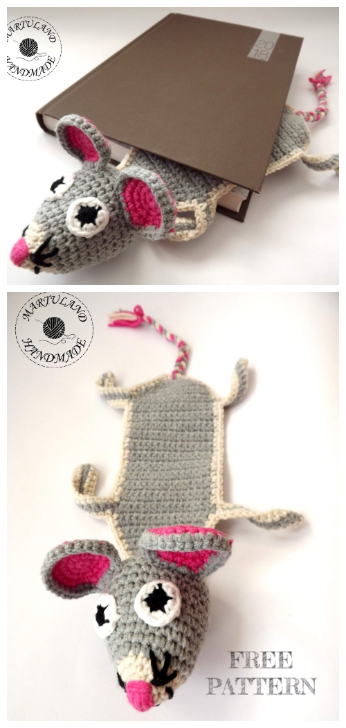 Crochet Mouse Bookmark Amigurumi Free Patterns