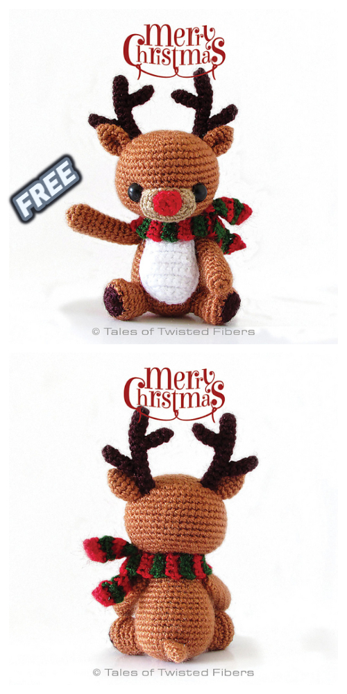 Crochet Rudy The Reindeer Amigurumi Free Patterns