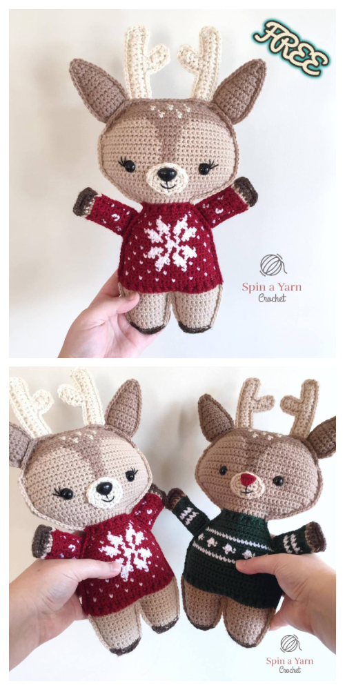 Crochet Holiday Deer Amigurumi Free Patterns 