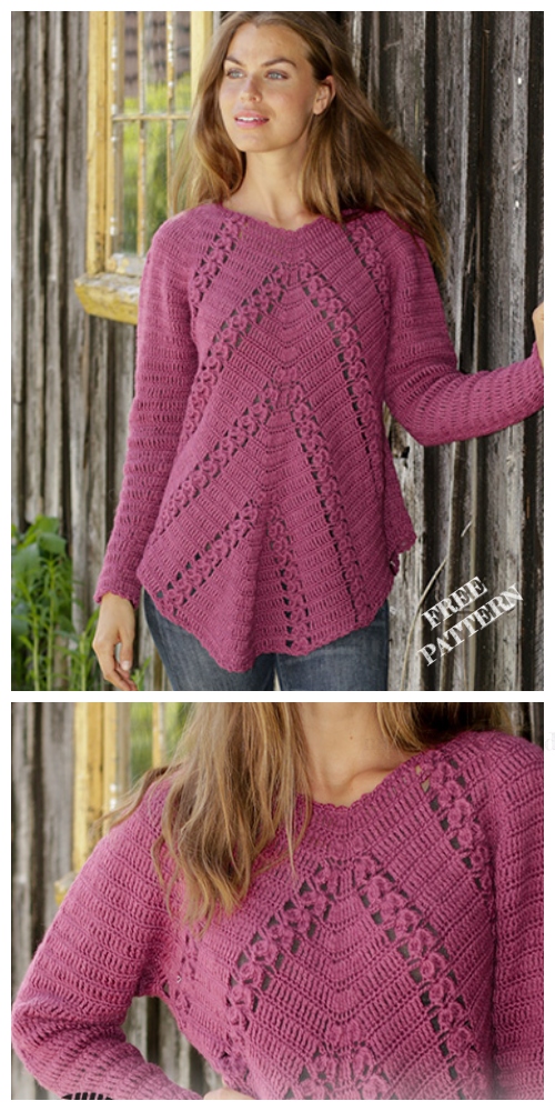 Easy Fall Pullover Sweater Free Crochet Patterns