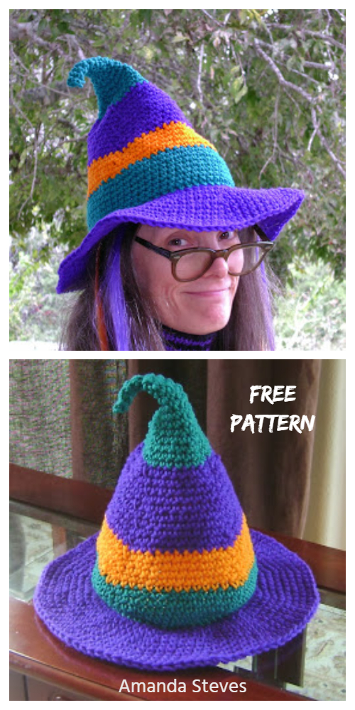 Halloween The Whimsical Witch Hat Free Crochet Patterns