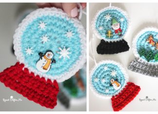 Snowglobe Ornaments Free Crochet Pattern + Video Snowglobe Ornaments Free Crochet Pattern + Video