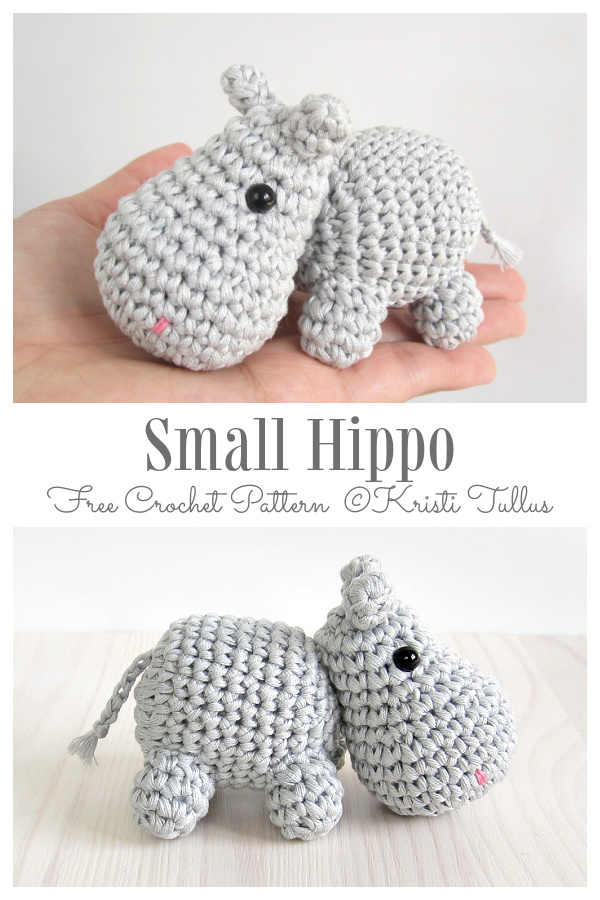 Crochet Small Hippo Amigurumi Free Patterns