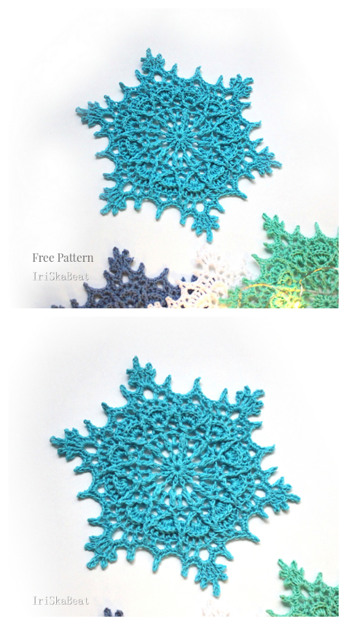 Ariel Snowflake Free Crochet Patterns