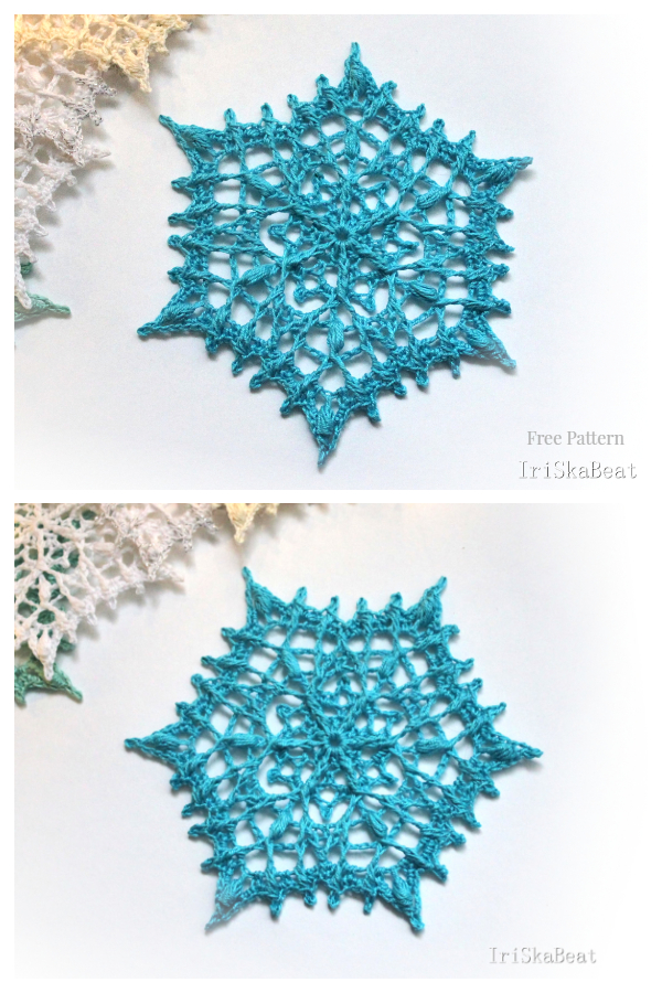 Rhea snowflake Free Crochet Patterns