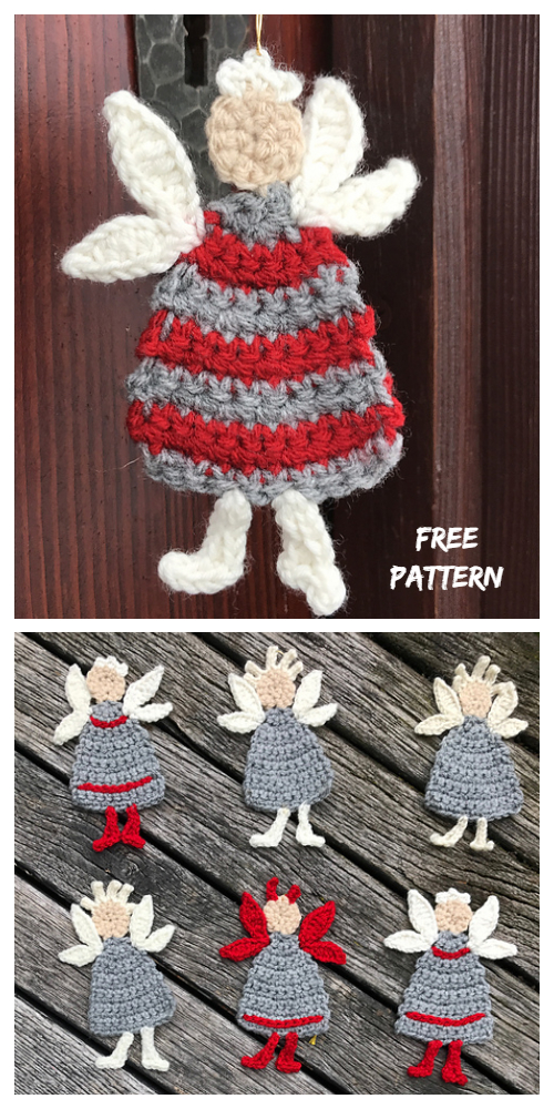 Christmas Angel Applique Free Crochet Patterns
