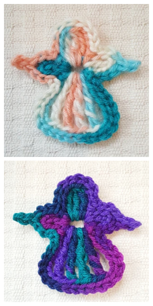 Christmas Angel Pocket Prayer Shawl Applique Free Crochet Patterns