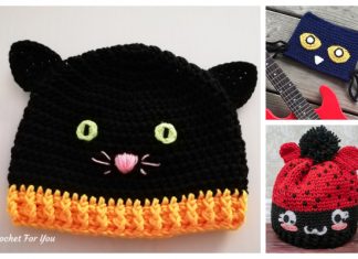 Halloween Black Cat Hat Free Crochet Patterns Halloween Black Cat Hat Free Crochet Patterns