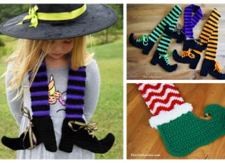 Halloween Witch Legs Scarf Free Crochet Patterns Halloween Witch Legs Scarf Free Crochet Patterns