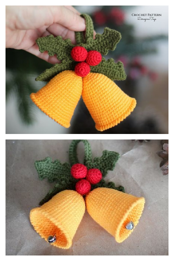 Christmas Bell Ornament Free Crochet Pattern