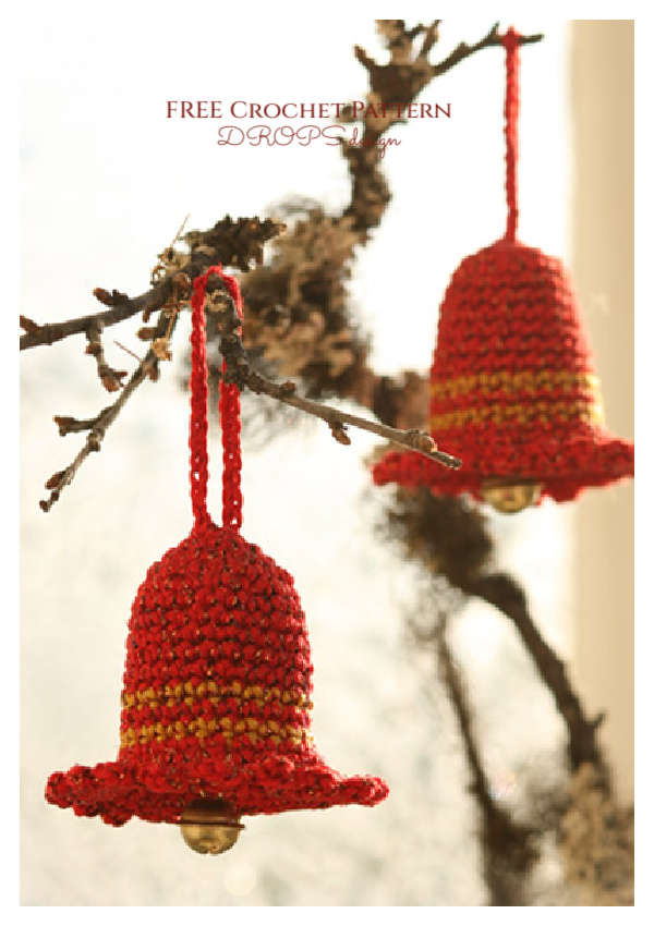 Christmas Din Don Dan Bell Ornament Free Crochet Pattern