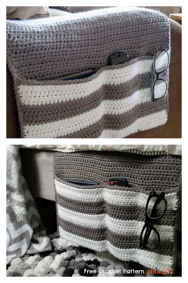 Couch Bedside Organizer Caddy Free Crochet Patterns